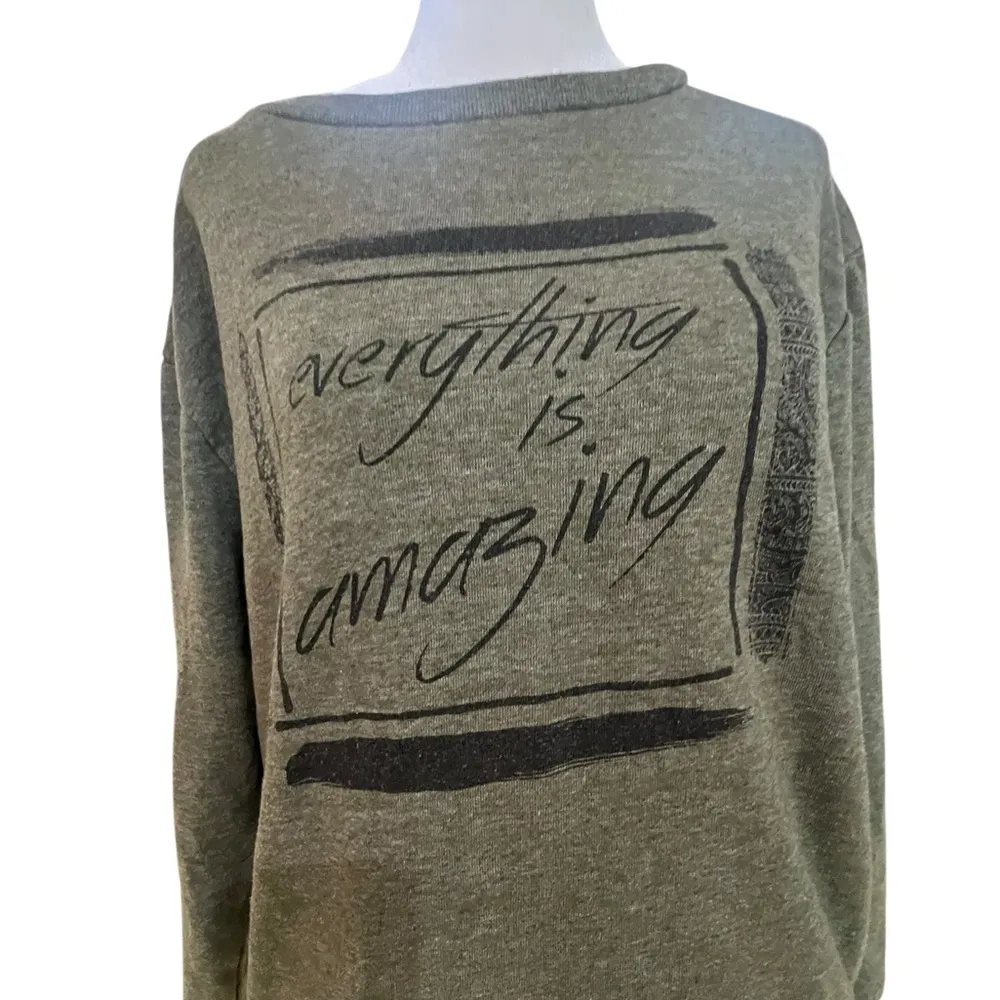 Atmosphere Green The Print Sweat Long Sleeve Sweatshirt - Image 2