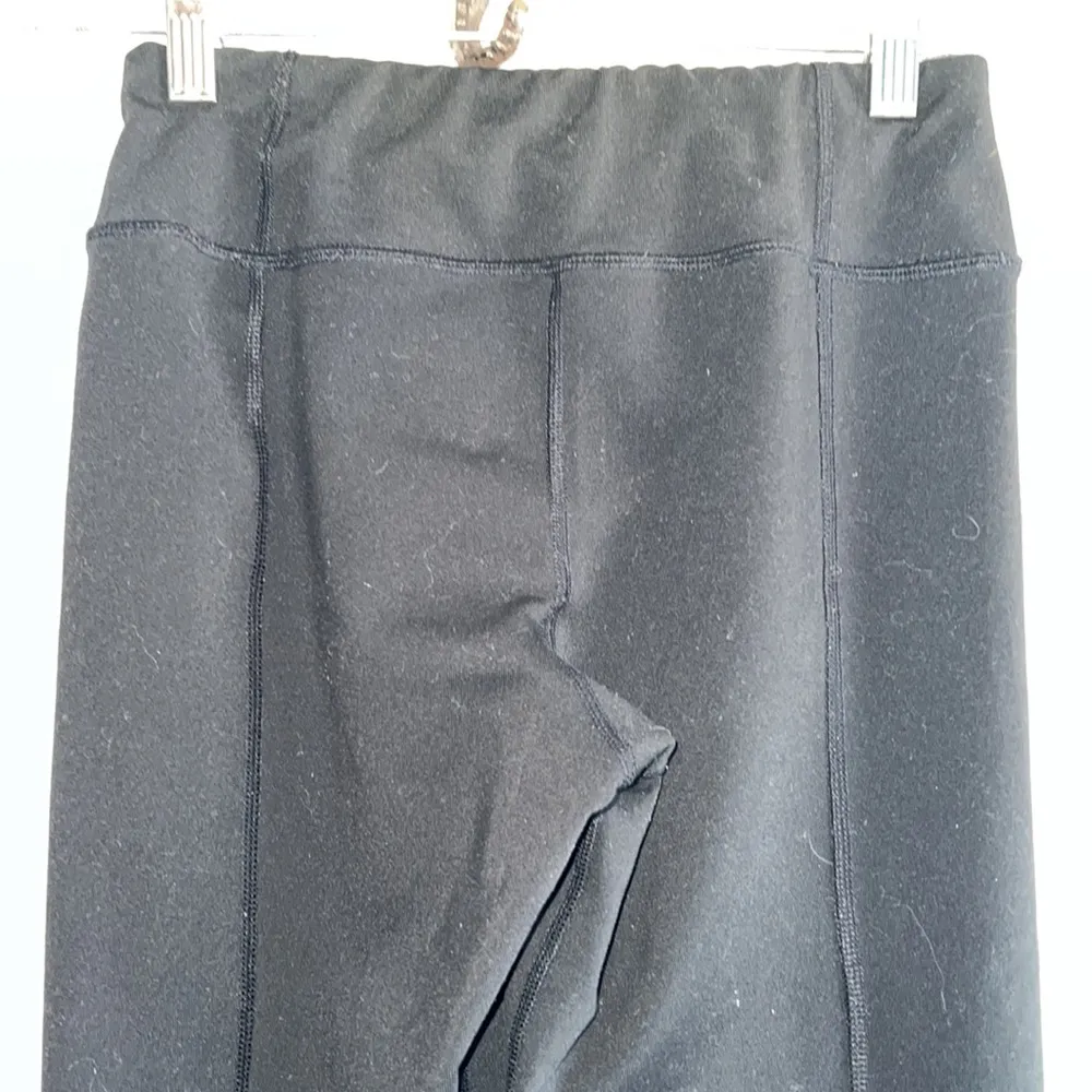 The North Face knit pants pull on XS mid rise black logo wide leg womens stretch - Image 6