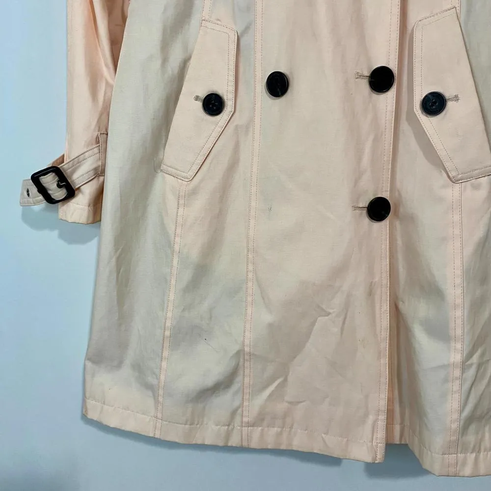 Michael Kors Women's Trench Coat With Buttons Pink Size XS FLAW - Image 3