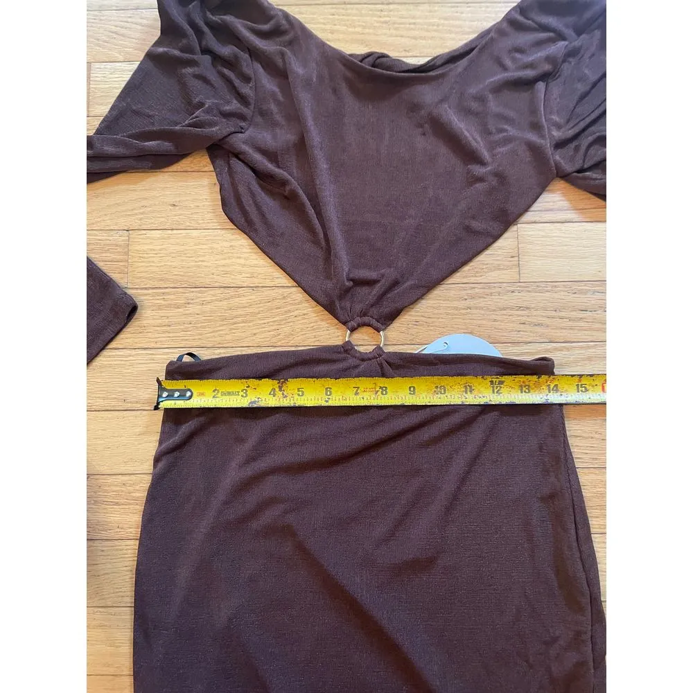 NWT Princess‎ Polly brown Henley mini dress size 12 - Image 4