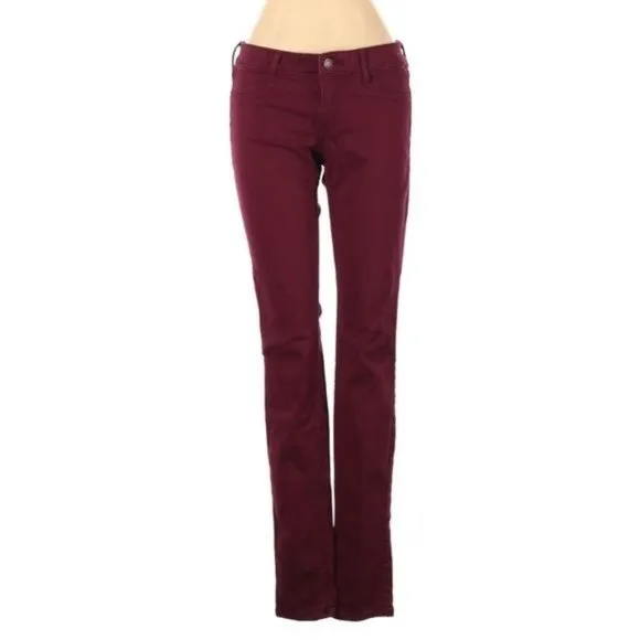 Hollister Maroon Jeggings - Image 16