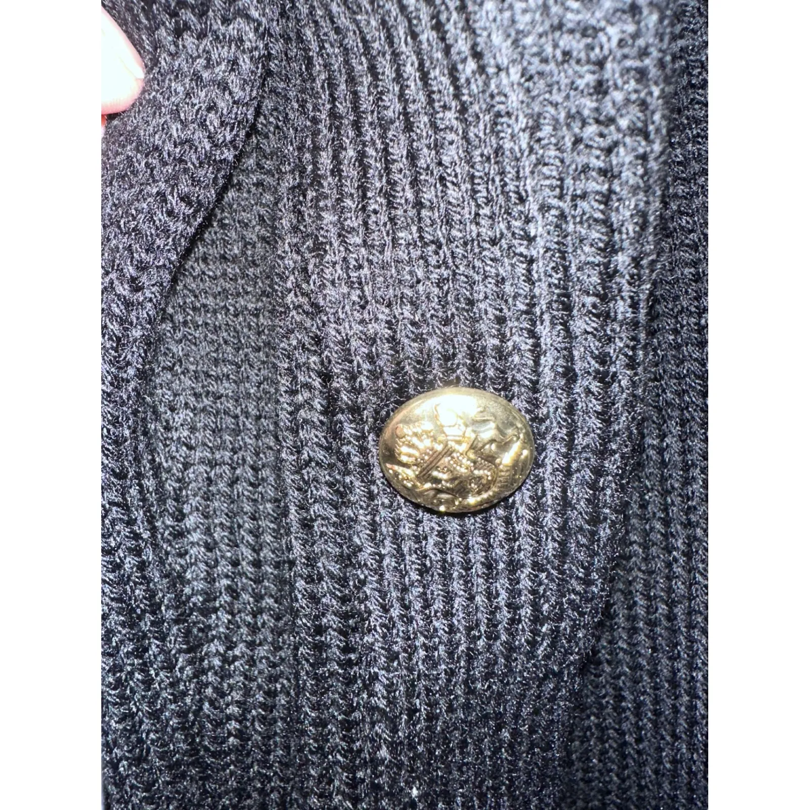 Tuckernuck Black Sophia Sweater Tunic SZ S Gold Button Turtleneck Wool Blend - Image 2
