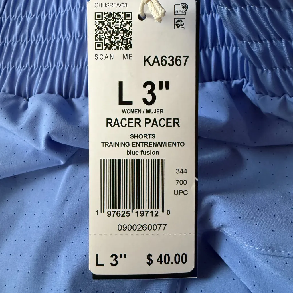 adidas women's L ClimaCool Racer Pacer 3" inseam training shorts blue fusion - Image 8