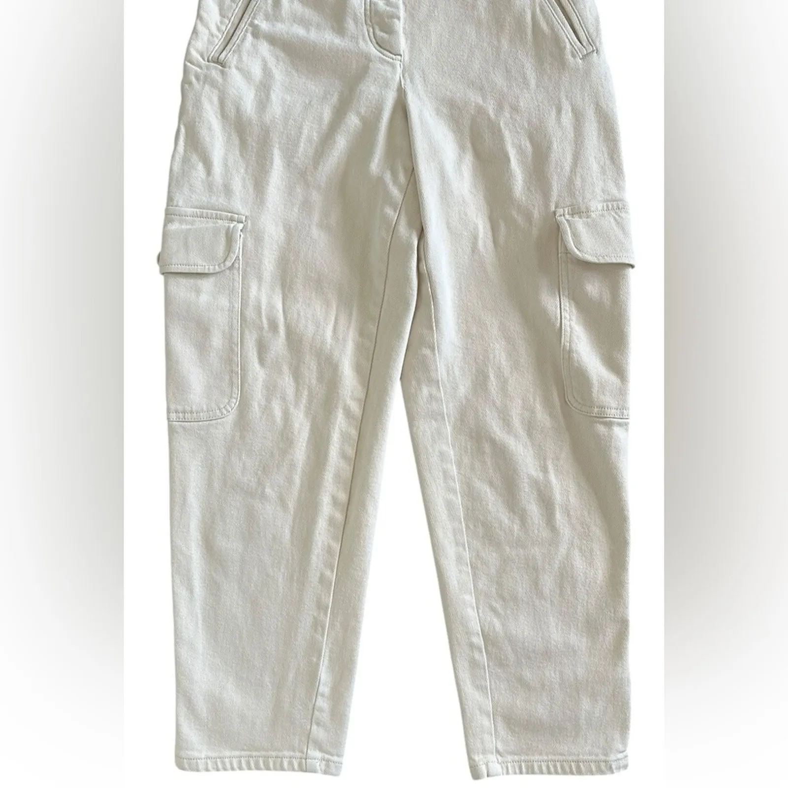 Aritzia Wilfred Free Modern Cargo Pants Off White Button Fly Women’s Size 2 - Image 6