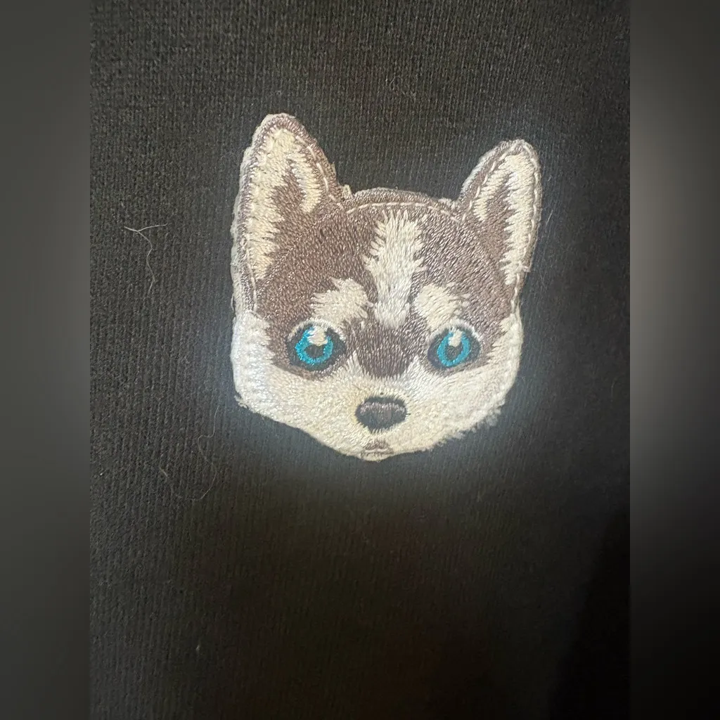 Nordstrom Black Sweatshirt with a Husky - Image 2