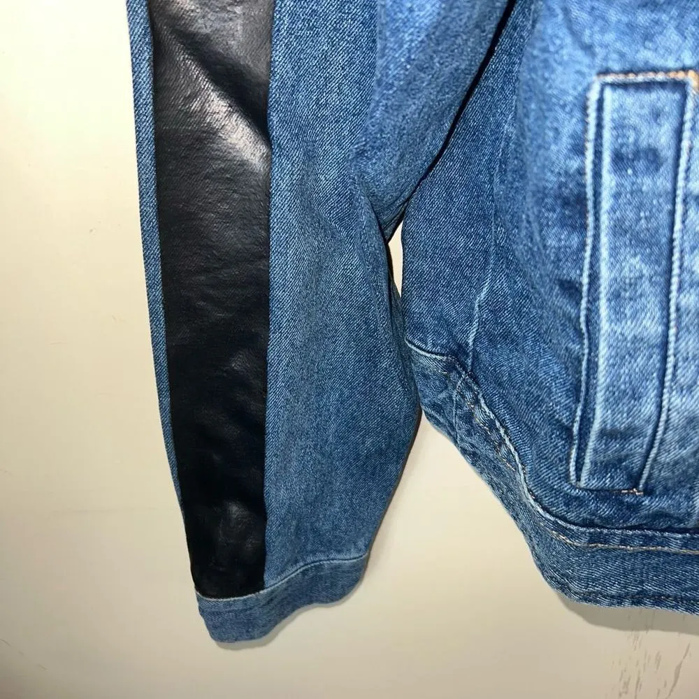 Soncy Plus Denim Teddy Collar Jean‎ Jacket (Soncy size 3X) Blue - Image 8