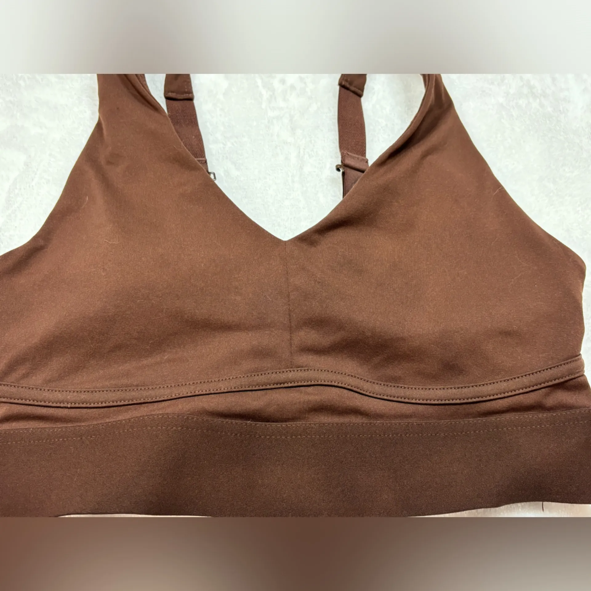Fabletics Woman’s Brown Athletic Running Sports Bra - Image 2