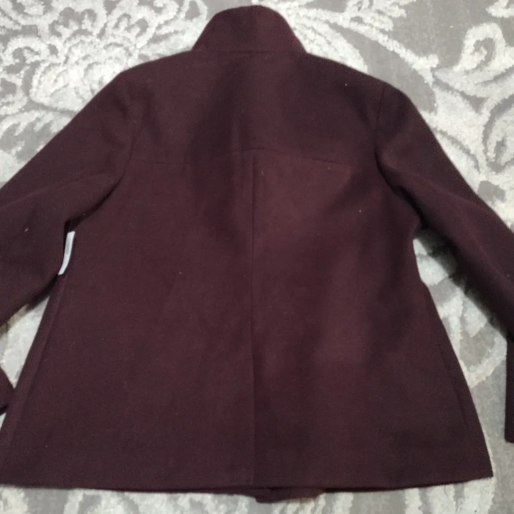 NEW Old Navy Eggplant Purple Peacoat Jacket - Image 2