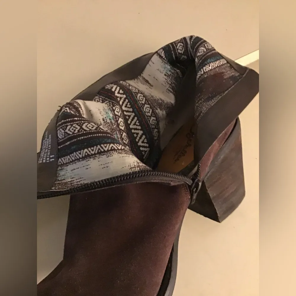 Seychelles women brown suede ankle boots US 11 Euro 42 - Image 11