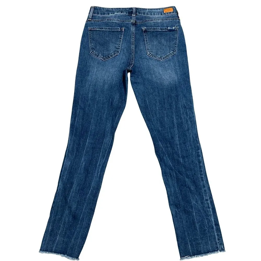 Seven7 Weekend Slim Fit Jean Flattering Straight Leg Super Stretch Denim Size 4 - Image 2