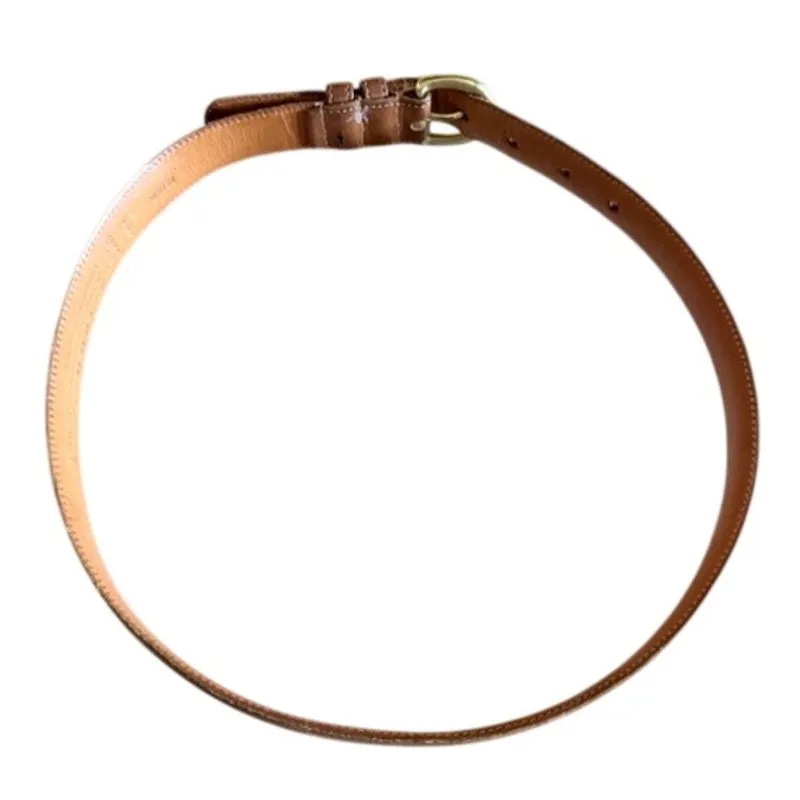 Coach British Tan Leather Belt Solid Brass – 30–32 - Image 3
