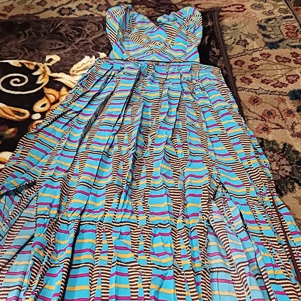 UO Gia Lace-Up Maxi Dress Size XS - Image 4