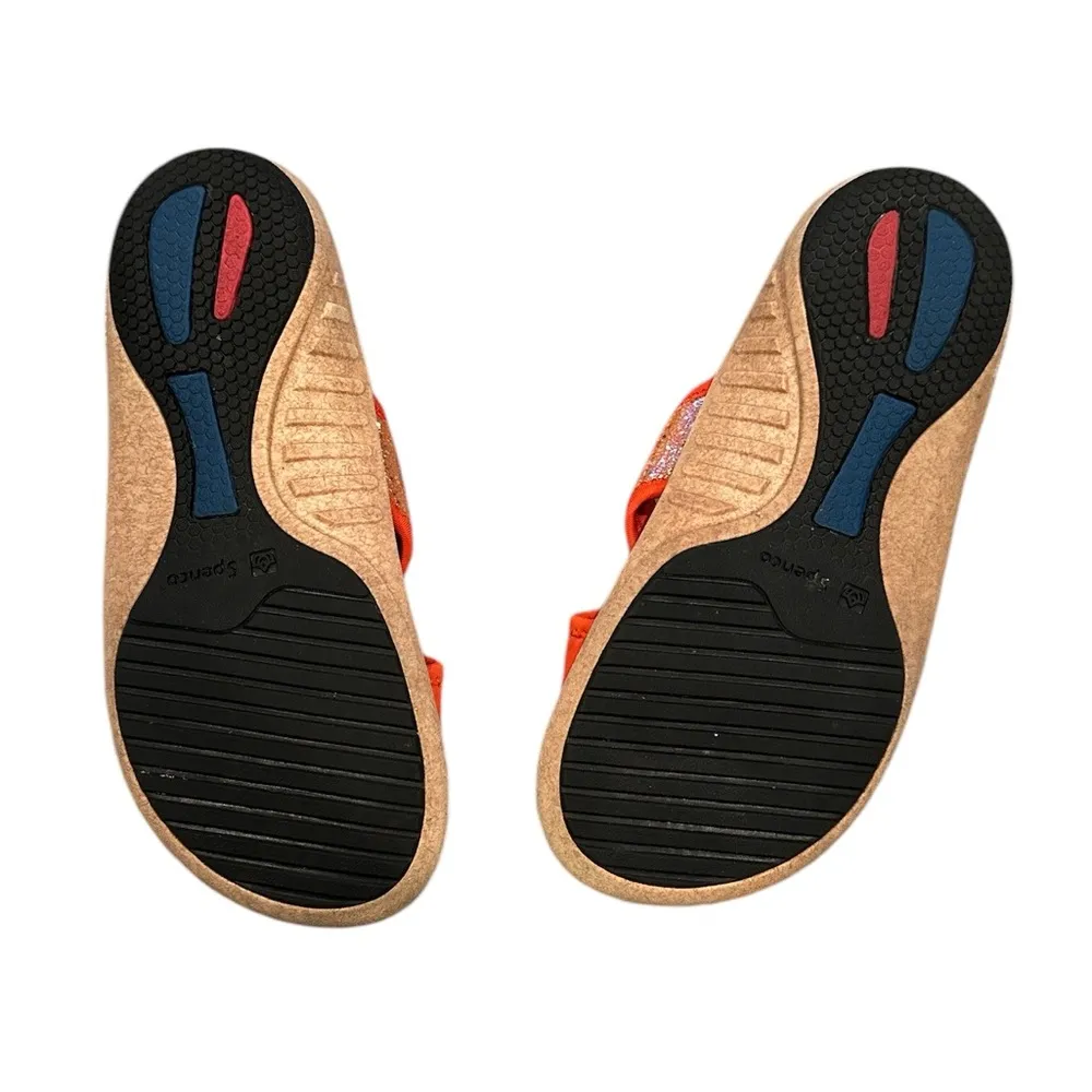 SPENCO CORAL CORK ORANGE CRISS CROSS MOLDED INSOLE SLIPON SANDAL SHOES 8 - Image 5