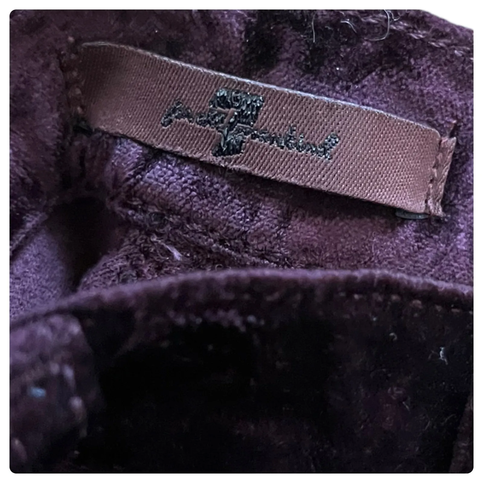 7 For All Mankind Size 26 Merlot Burgundy Velvet Slim Kick Pant 25.5 Inch Inseam - Image 7