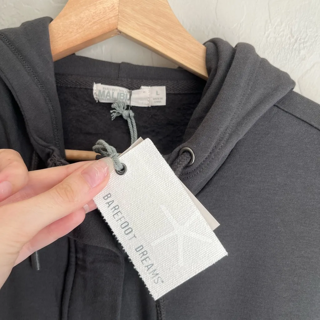 Barefoot Dreams Malibu Collection Brushed Luxe Lounge Parka Carbon Grey Large - Image 6