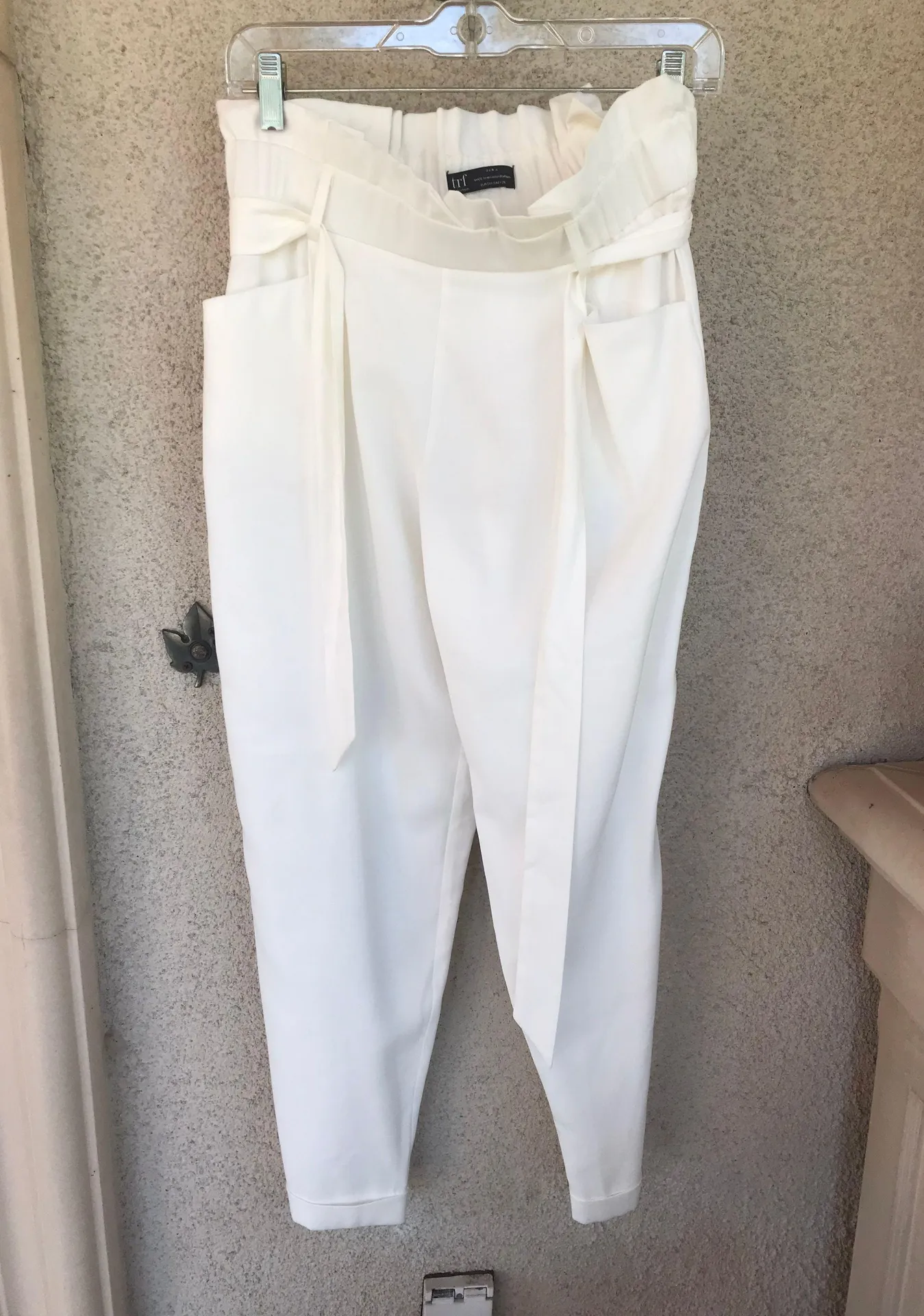 White Paper Bag Pants - Image 2