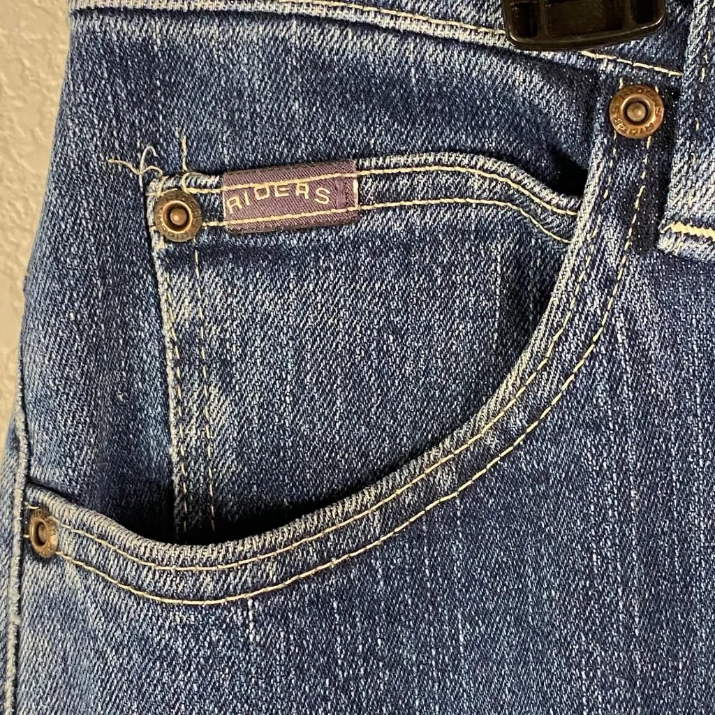 Riders Jeans Womens 10 Classic‎ Straight leg Jeans dark Blue wash denim y2k - Image 3