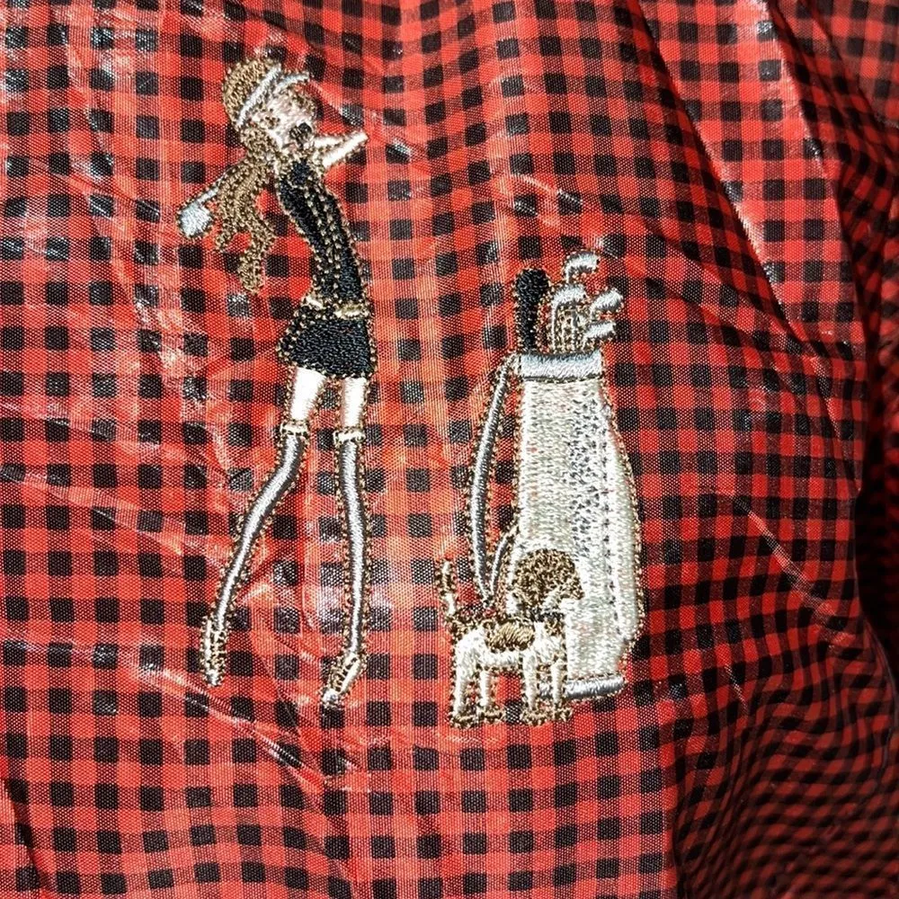 Whimsical Women’s Golf Windbreaker Full Zip Red Size XL - Image 3