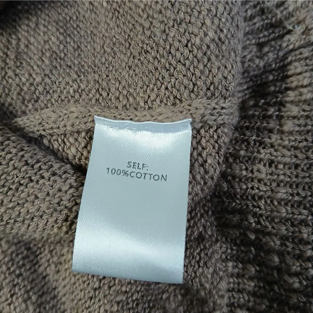 $143 NWT Renee C. Womens Sweater Top Size XL Brown Pullover Raglan Sleeve Cozy - Image 8