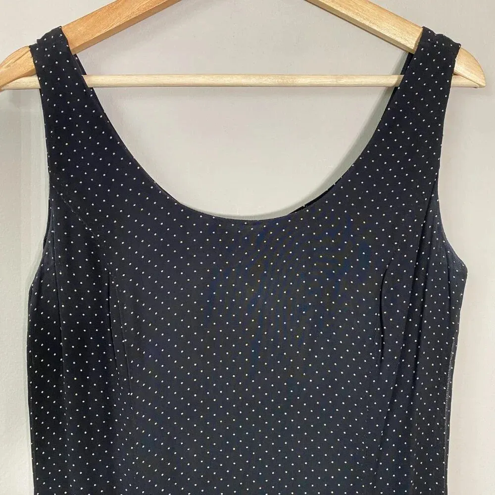 Vintage Isabel Ardee Women's 10 Sleeveless Polka Dot Evening Maxi Dress Black - Image 9