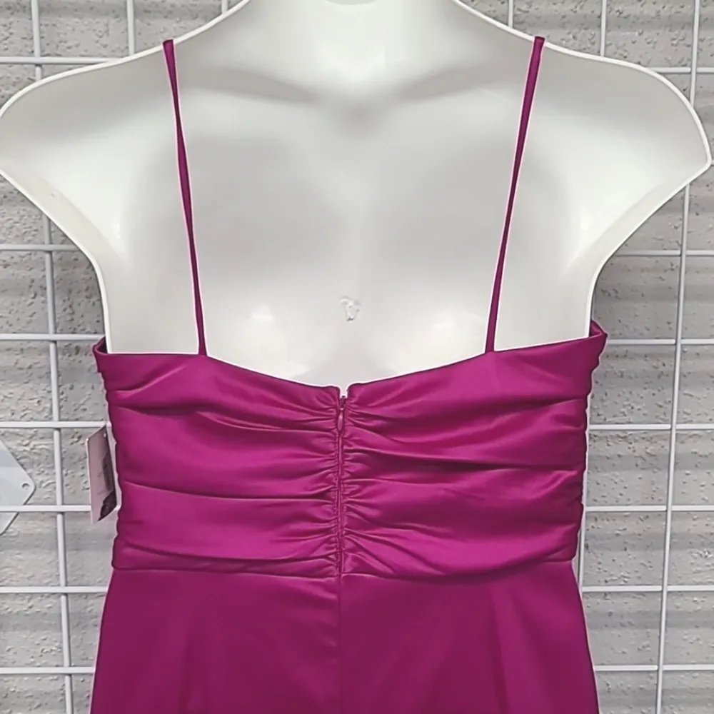 BARBIE PINK New With Tags VINTAGE Donna Morgan Fit/Flare semi-formal Dress SZ 14 - Image 4