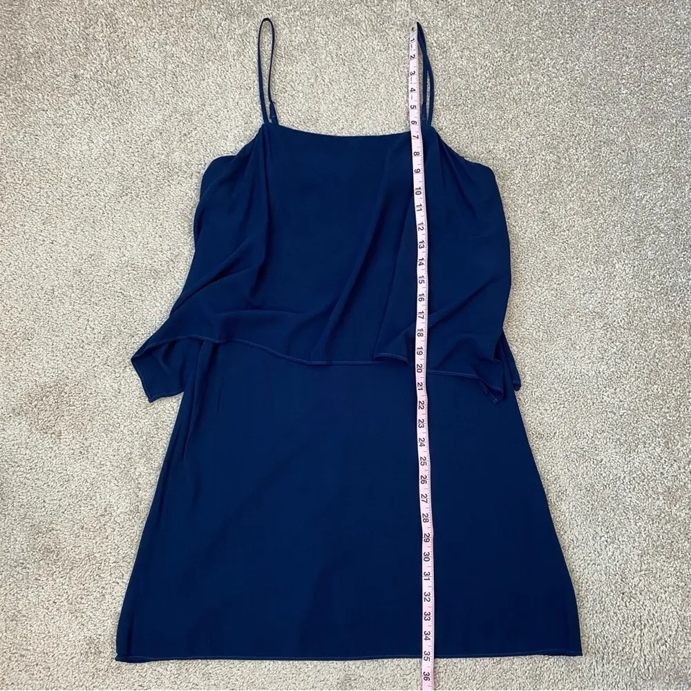 Splendid Voile Layered Mini Dress Navy Blue S - Image 9