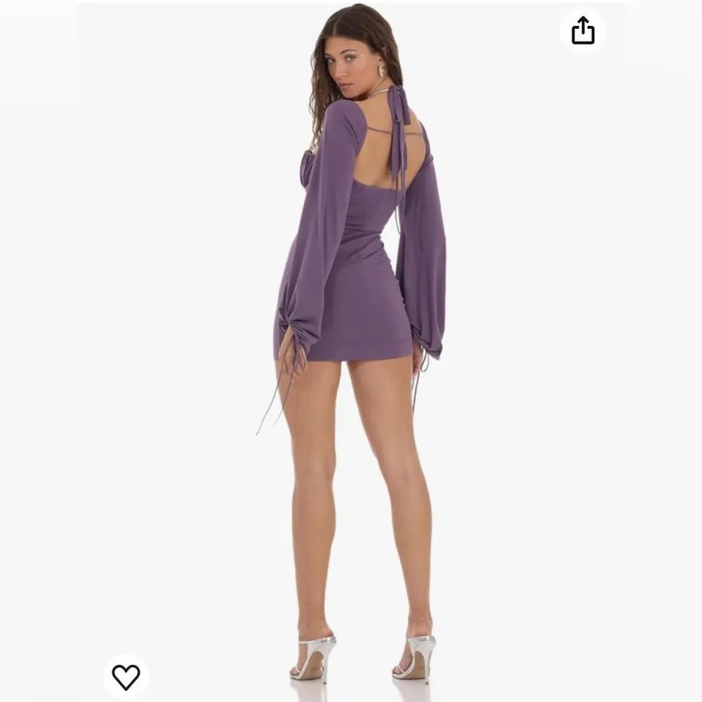 Women's Purple Lavender Bodycon Cocktail Party Mini Dress - Image 2