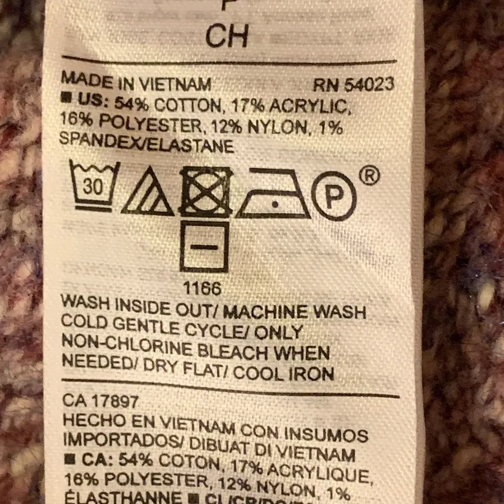 Old Navy sweater women’s small burgundy bland turtleneck soft high/low hem - Image 2