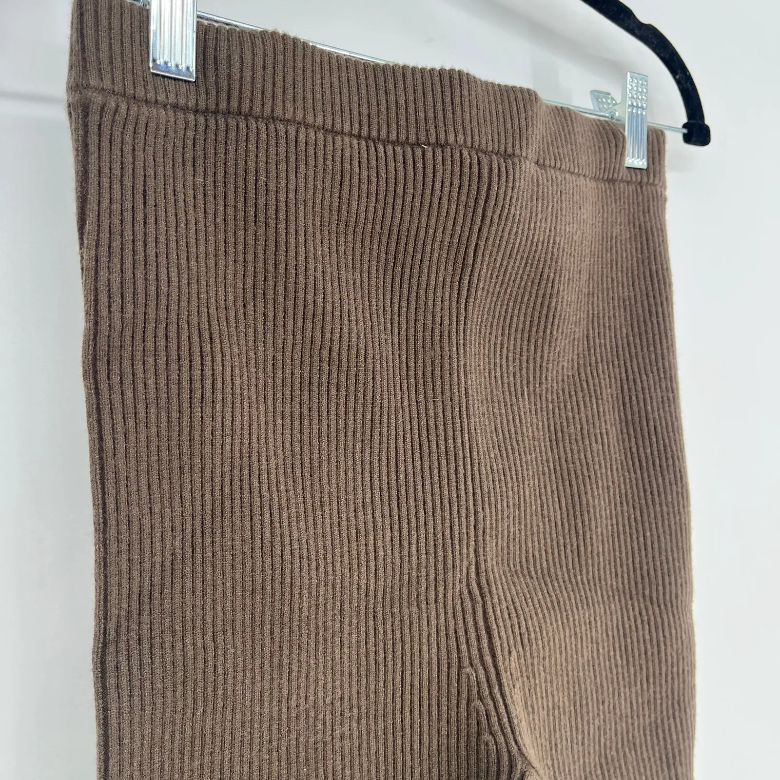 Samsoe Samsoe Ribbed Luna Biker Women's Shorts Brown Wren Size Small - Image 6