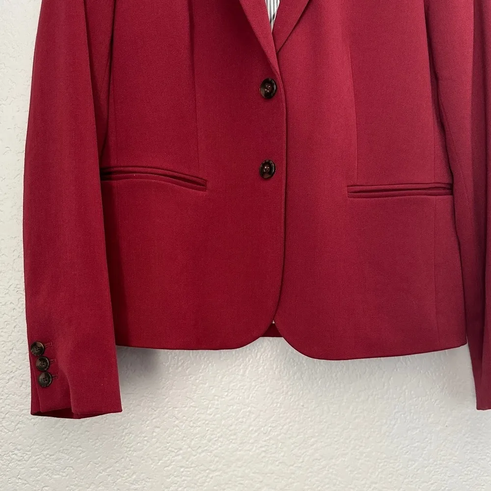 J. CREW Schoolboy Blazer Merlot Red Small - Image 4
