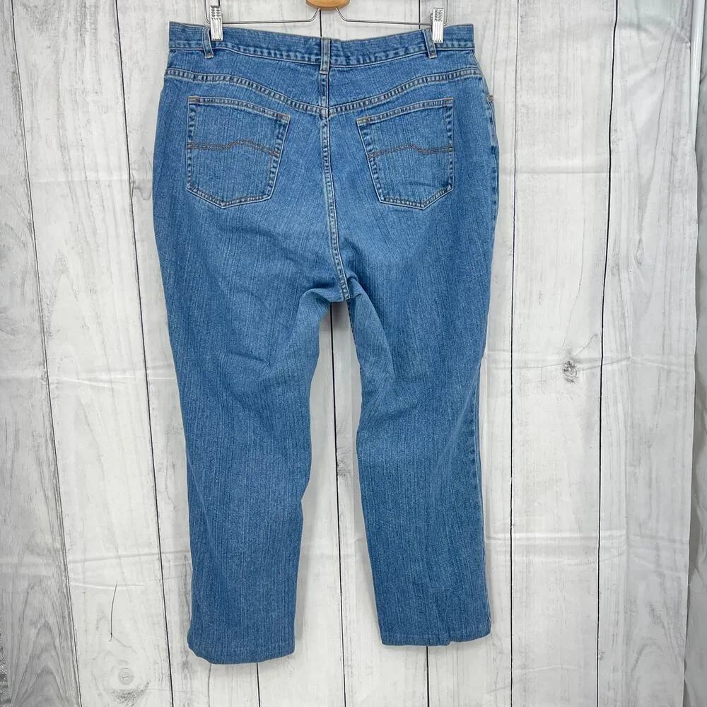 Caslon (16W) Womens Medium Wash Slim Leg Hig Rise Jeans - Image 2