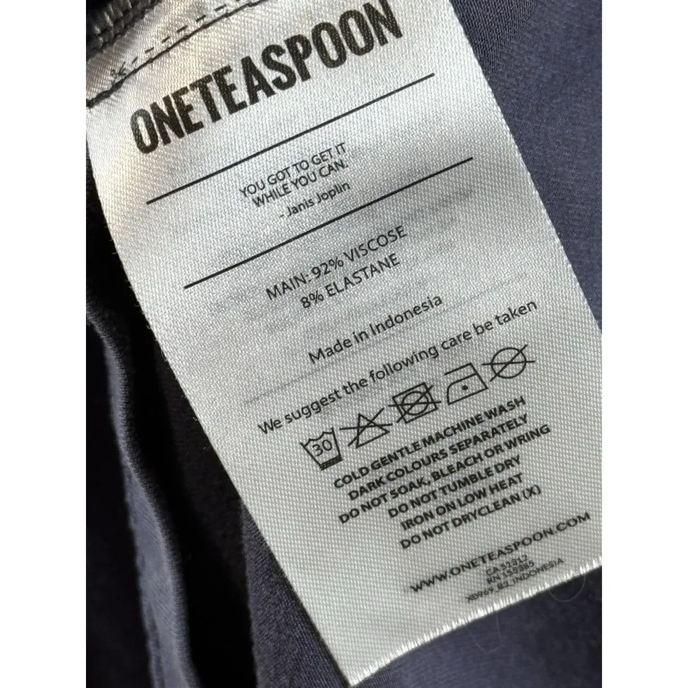 ONE TEASPOON Purple‎ Graphic Print Short Sleeve Crew Neck T-Shirt Top M - Image 3