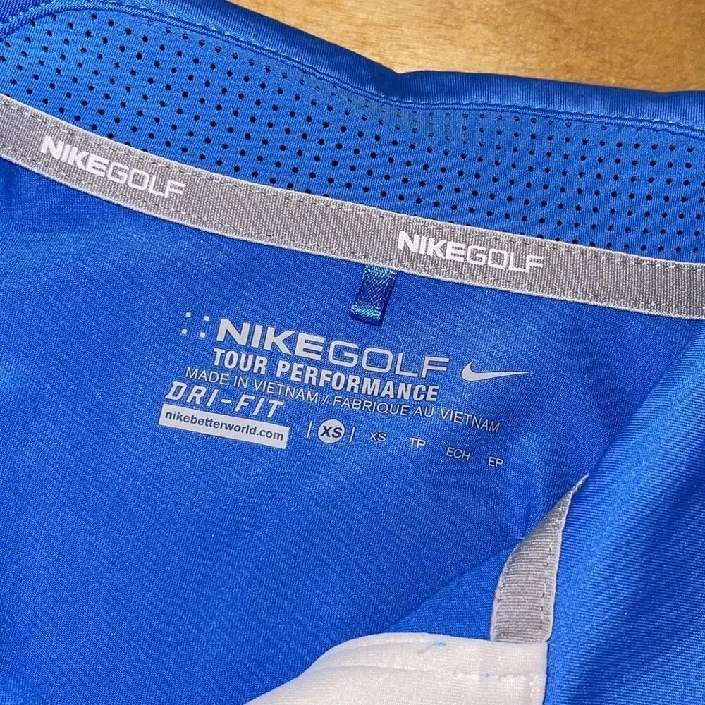 Nike Womens Golf Tour Performance Sleeveless Tennis Polo Shirt Blue Size‎ XS - Image 5