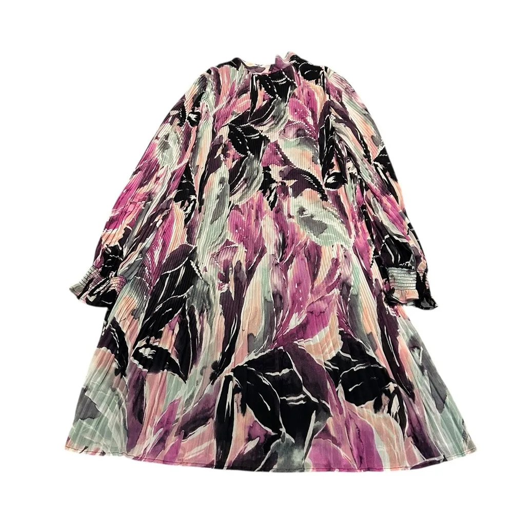 DKNY pleated floral dress - Image 4