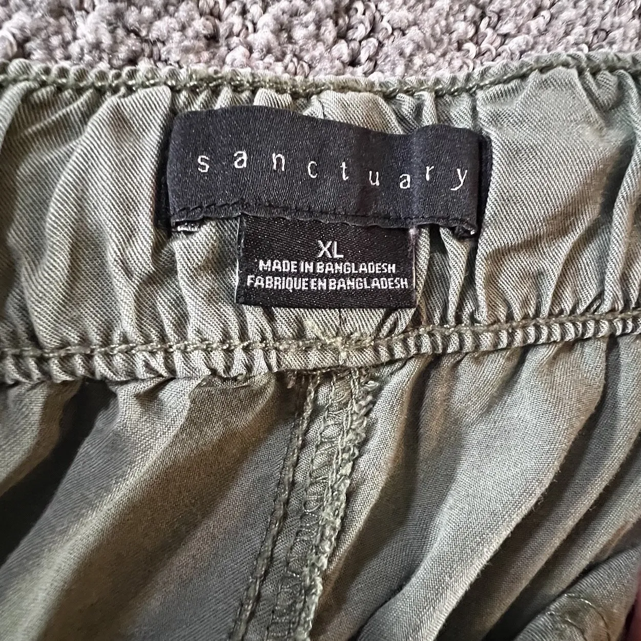 Sanctuary Women's XL Sage Green Tencel Jogger Pants Drawstring Elastic Cuff - Image 5