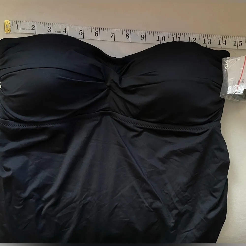 NWT Gap Swim Top Size M in Black Strapless & Straps included uf strapped - Image 4