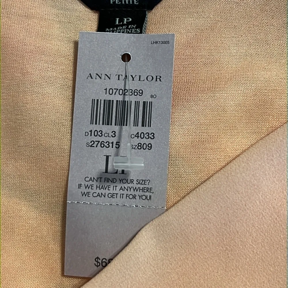 Ann Taylor Petite size LP layered peach tank top sleeveless lined casual or work - Image 9