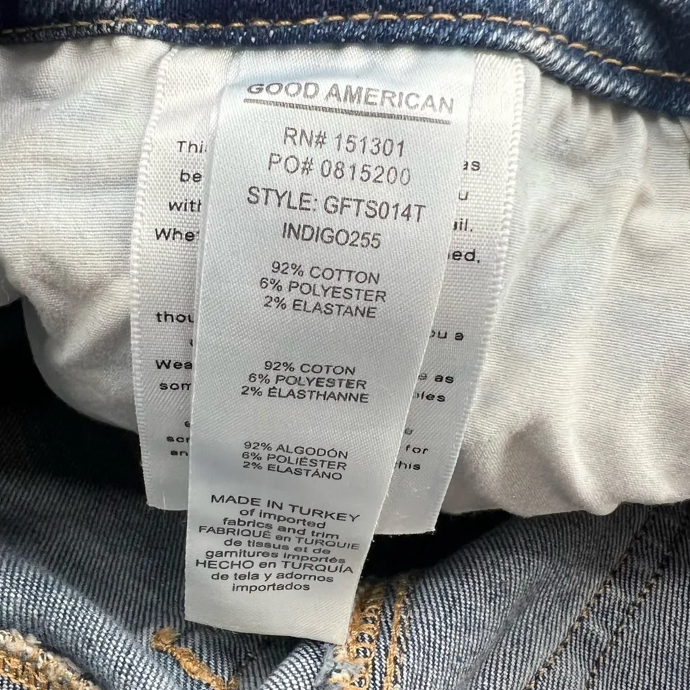 good american good flare split hem jeans sz 26 - Image 6