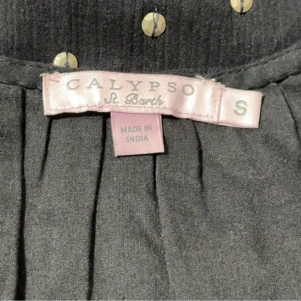 Calypso St Barth Women’s Size S Black Silver Sequin Cotton Sleeveless Tank Dress - Image 6