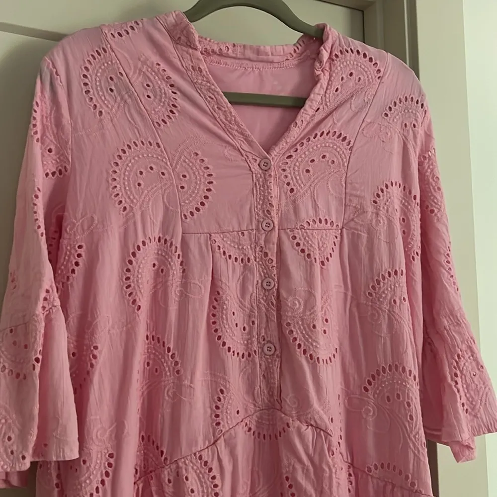 Women’s button down pink dress Size L - Image 5