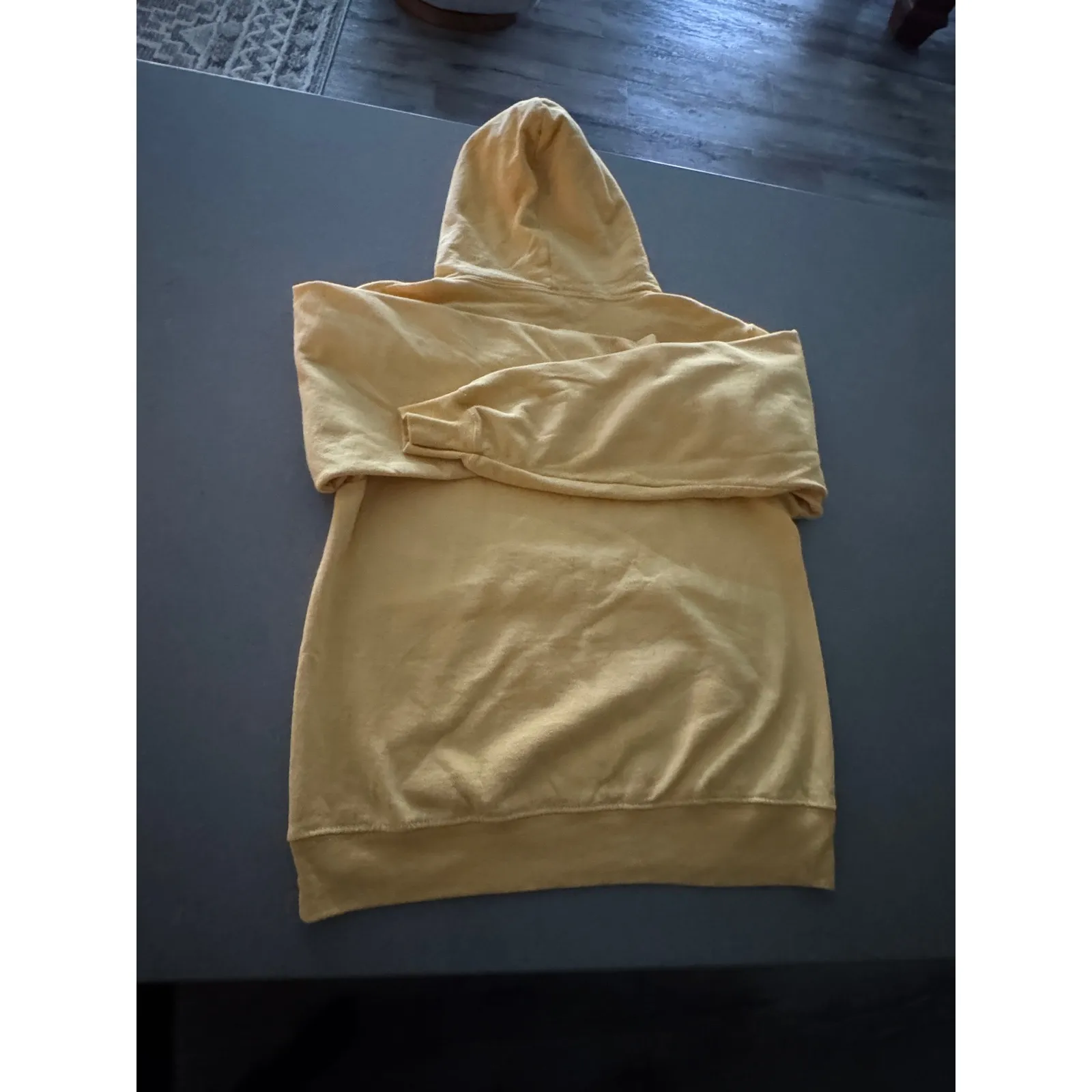 Yellow Walt Disney World Hoodie Pullover Sweatshirt‎ Retro Logo Graphic Size S - Image 7