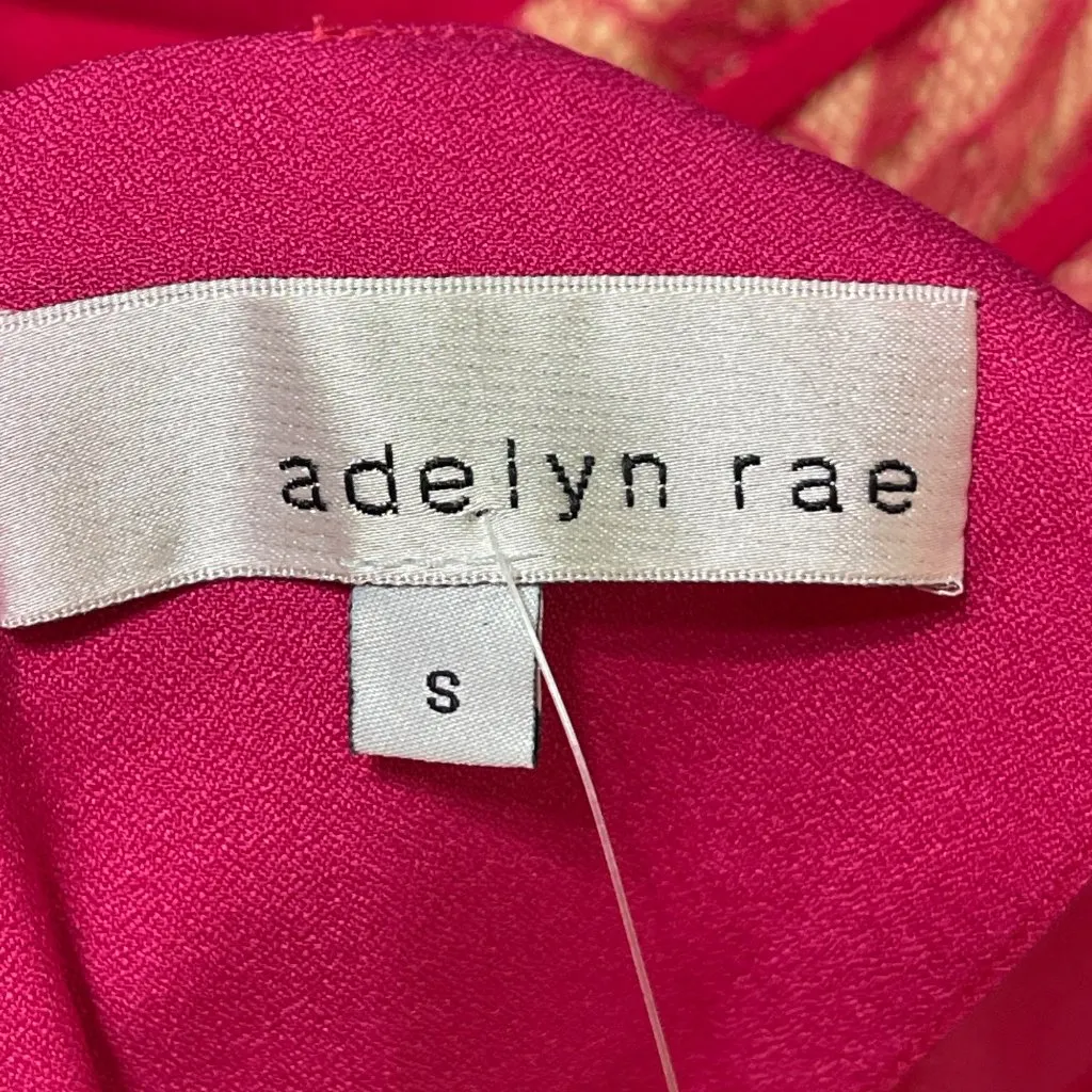 Adelyn Rae Fit & Flare Dress Lace Back Pink Size S Small Mini Tiered - Image 4