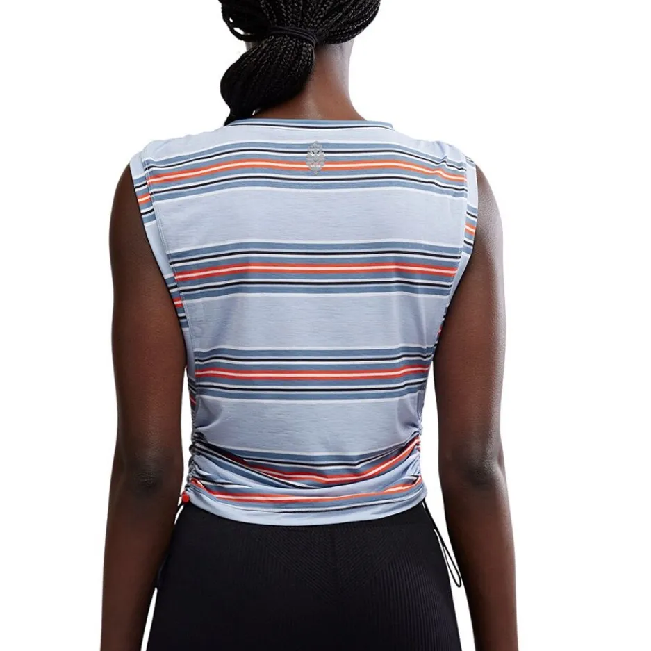 FP Movement Sport Mode NWT size XS Striped Muscle Tank‎ Top Steel Combo Bungee Gray - Image 3