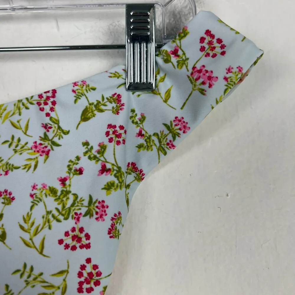 NWT J. Crew Curved Waist Cheeky Bikini Bottom Cloud Meadow Floral Size Small S - Image 13