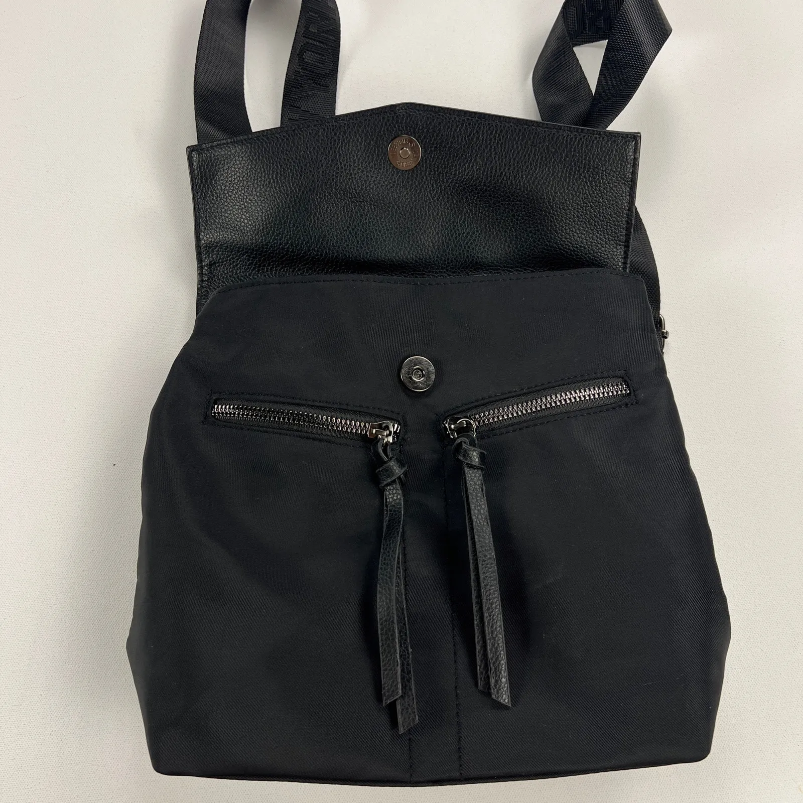 Botkier New York Black Nylon/Faux Leather Mini Trigger Backpack - Image 8