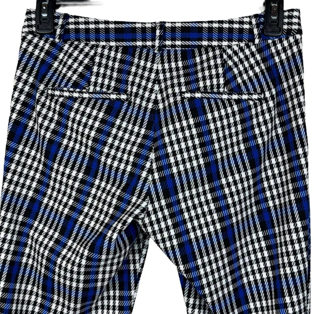 Banana Republic SZ 6 Sloan Pants Plaid Pockets Zip-Fly Mid-Rise Tapered Career - Image 5