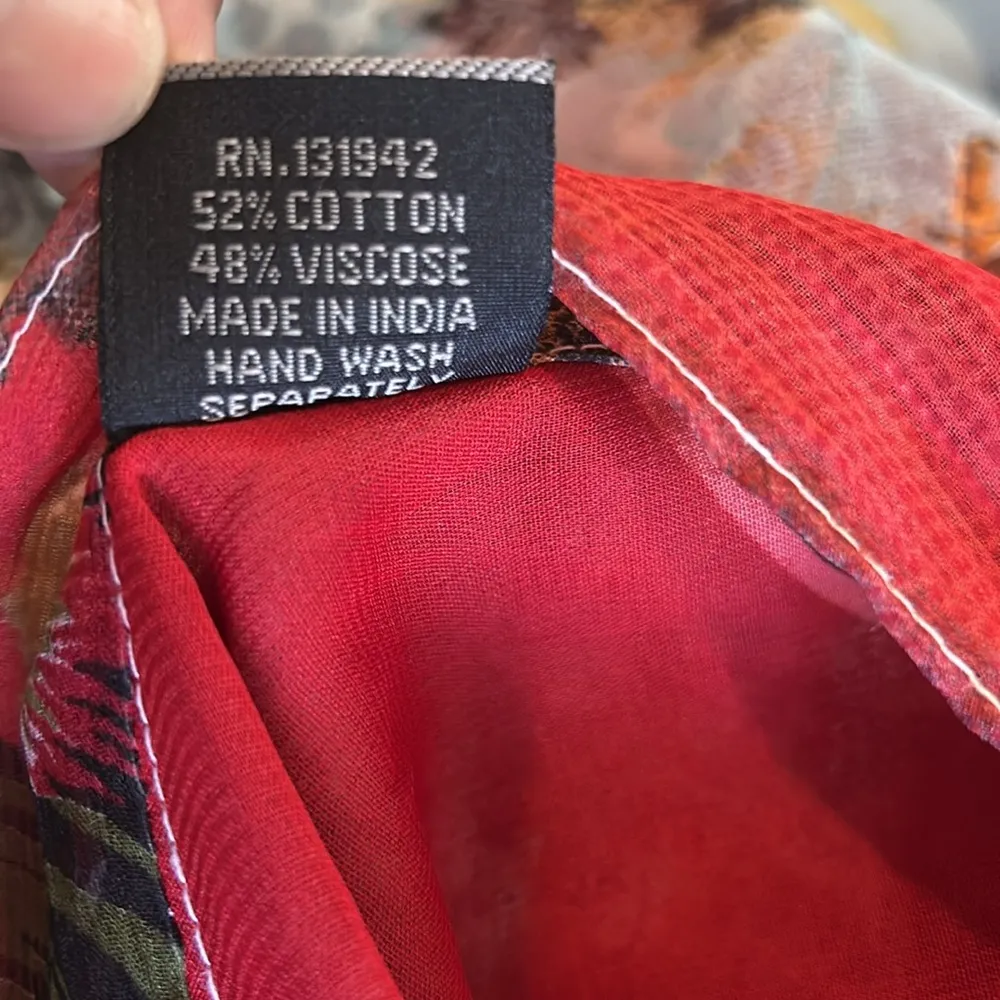 Beautiful layered multi print hi/low wrap skirt Free Size Size undefined - Image 7