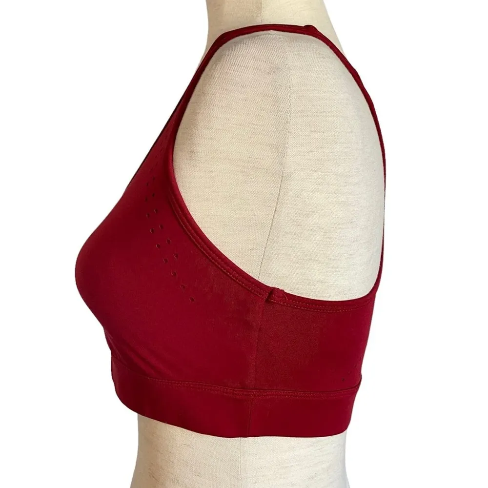 JOY LAB Laser Cut Racerback Sports Bra Burgundy Size Medium Medium Support - Image 6