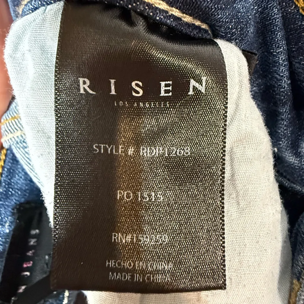 Risen Jeans Distressed Blue Jeans, sz 1/25 - Image 4