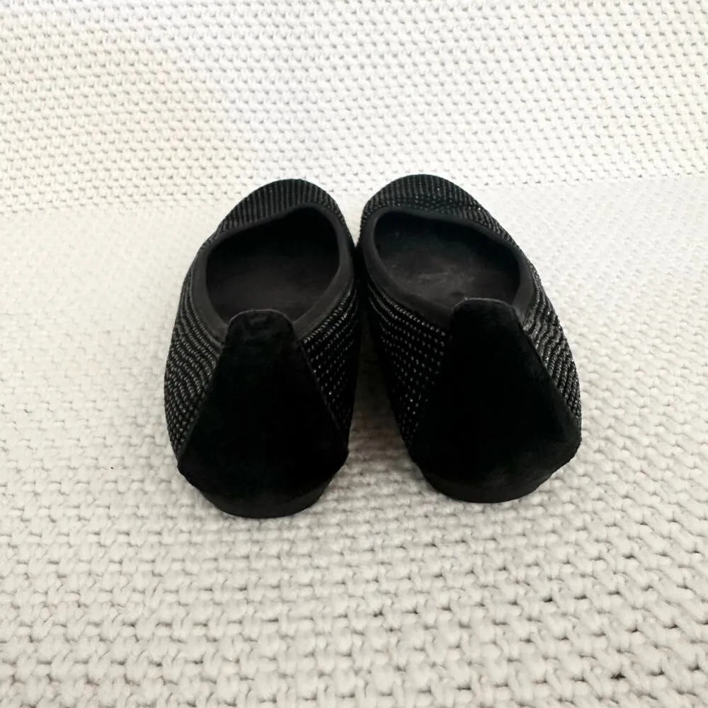 Vionic Black Sparkle Willow Comfort Studded Embellished Ballet Flat Shoes 6 - Image 7